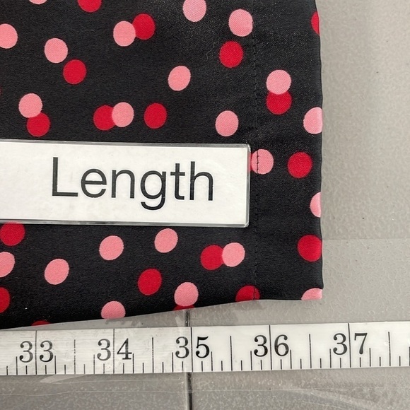 Delicates Robe & Chemise Set Women's L Large Black Red Pink Polka Dot Nightgown - Picture 16 of 17